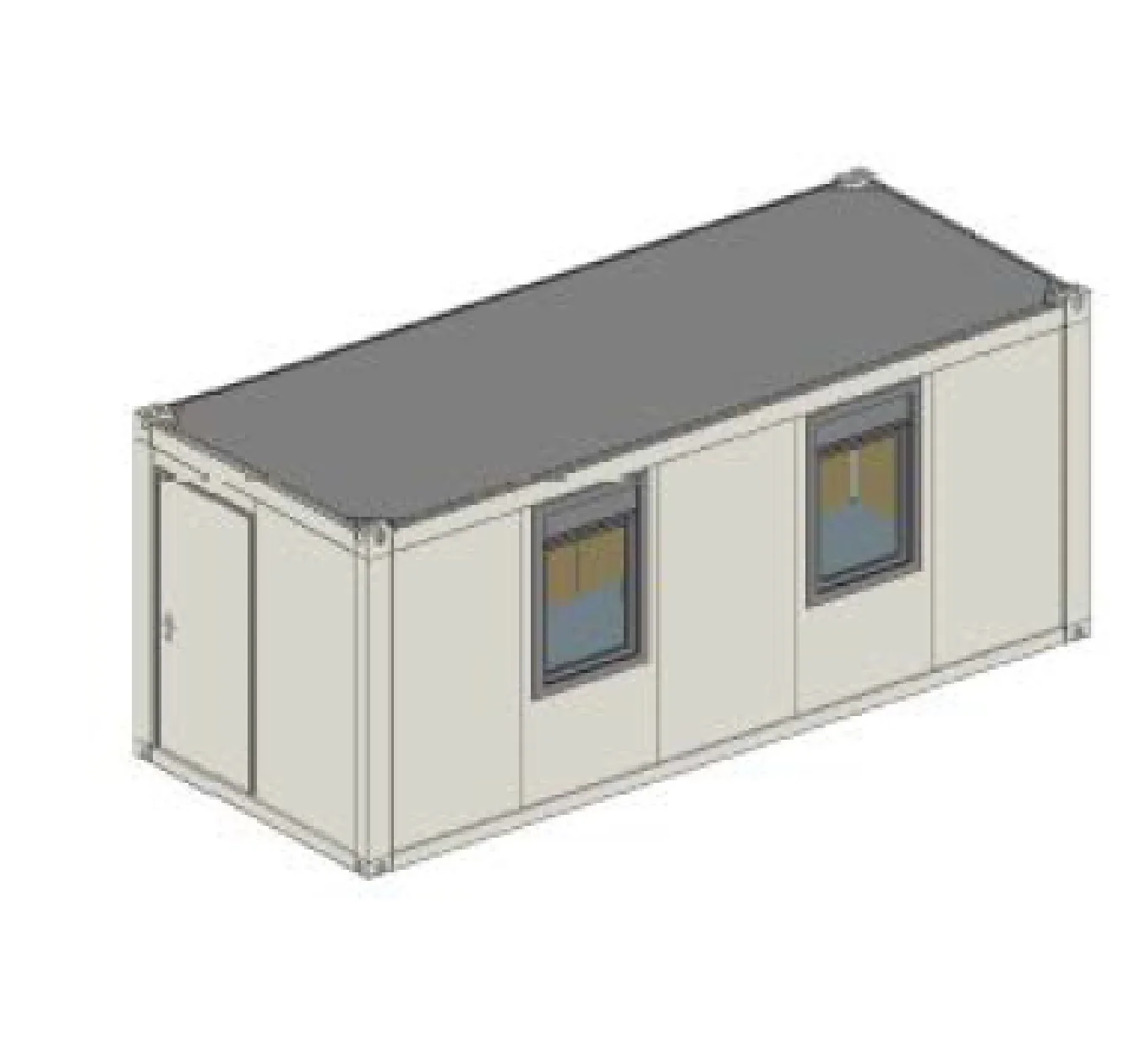 MB 20 - 20-Fuß-Bürocontainer mit Windfang