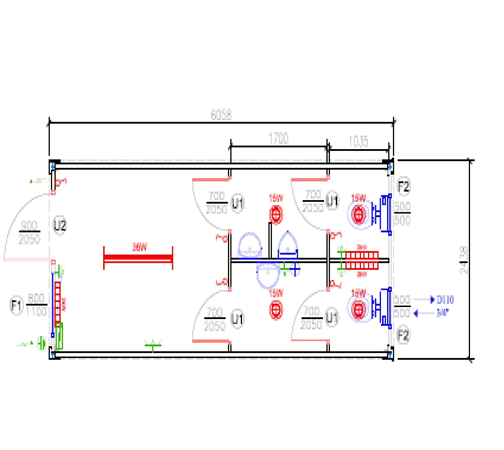 20′ Mixed Toilet & Minikitchen Container